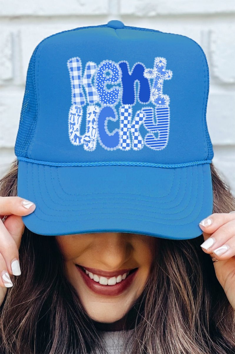 Lace Kentucky Otto Columbia Blue Foam Front Trucker Hat - Wholesale Accessory Market