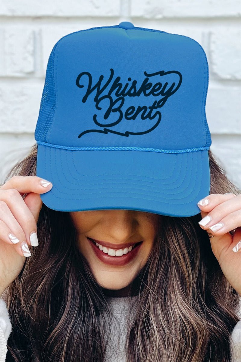 Navy Whiskey Bent Otto Columbia Blue Foam Front Trucker Hat - Wholesale Accessory Market