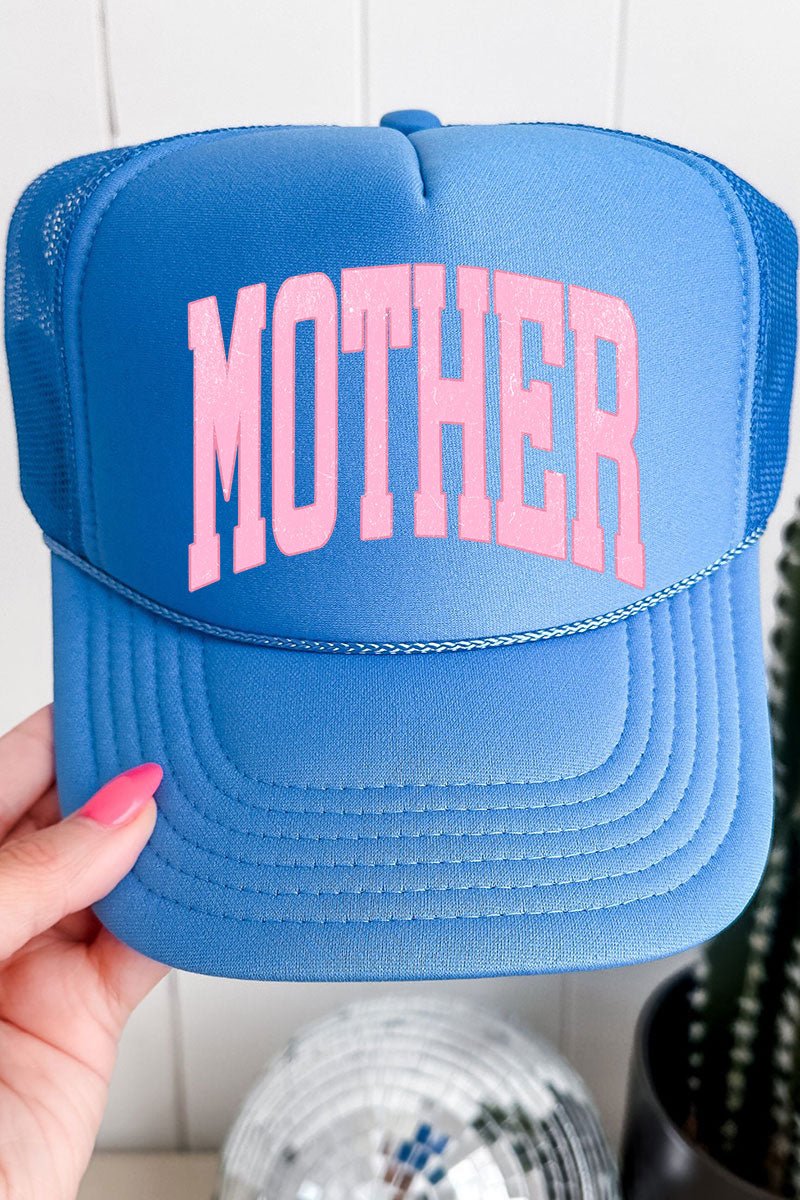 Pretty In Pink Mother Otto Columbia Blue Foam Front Trucker Hat - Wholesale Accessory Market