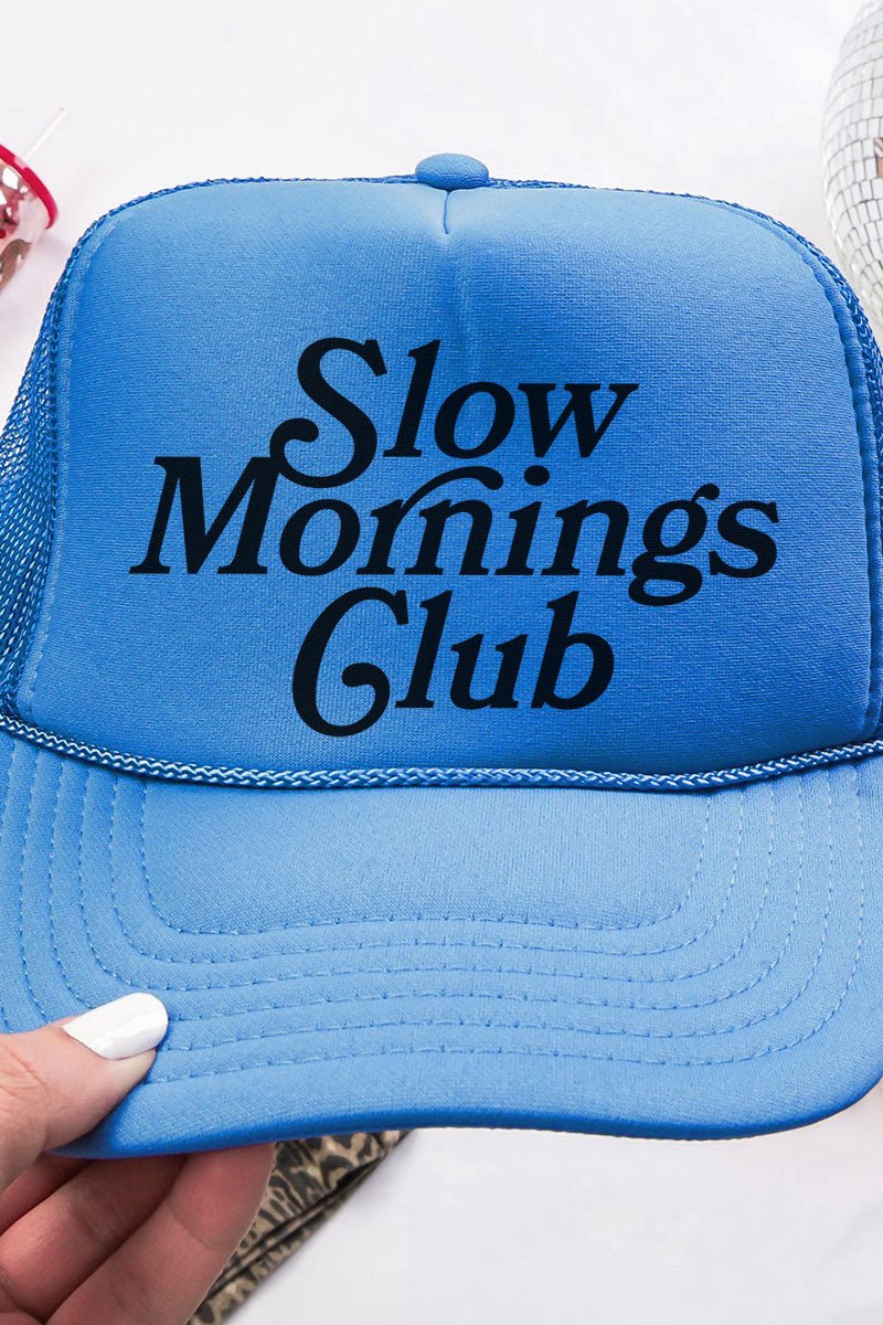 Slow Mornings Club Otto Columbia Blue Foam Front Trucker Hat - Wholesale Accessory Market