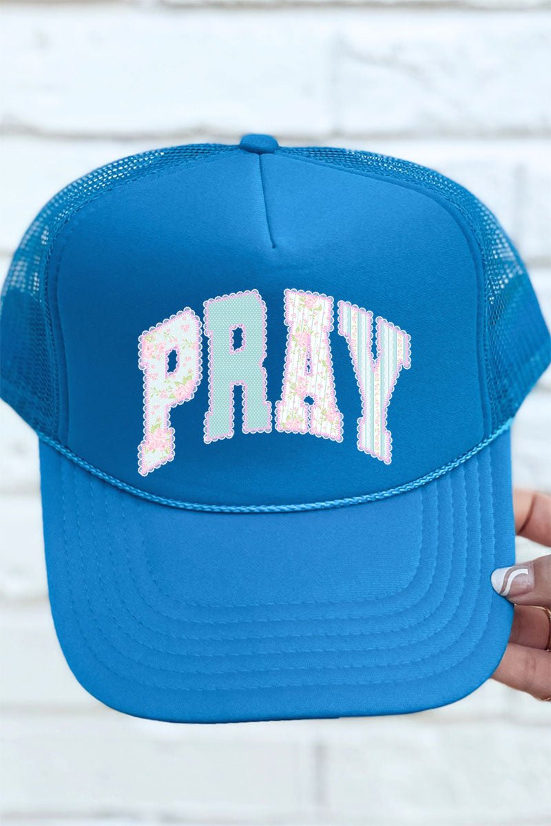 Timeless Pray Otto Columbia Blue Foam Front Trucker Hat - Wholesale Accessory Market