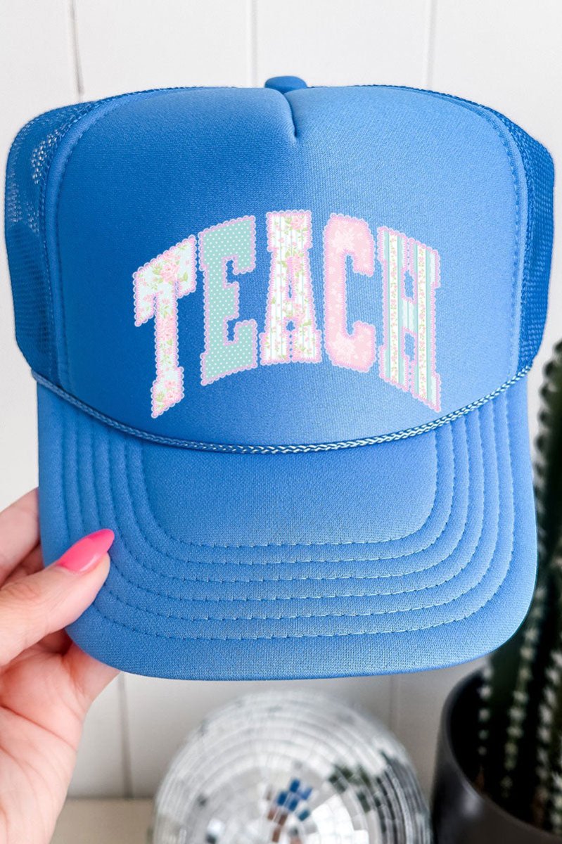 Timeless Teach Otto Columbia Blue Foam Front Trucker Hat - Wholesale Accessory Market