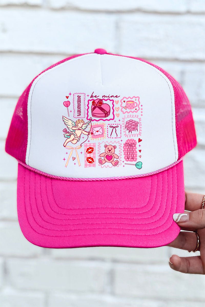 Sweetheart Stickers Otto Hot Pink with White Foam Front Trucker Hat - Wholesale Accessory Market