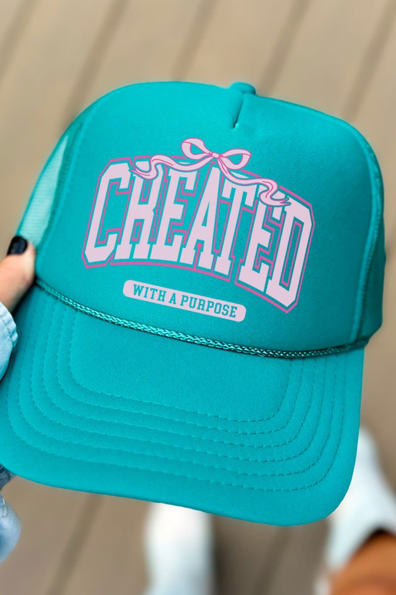Pink Created With A Purpose Otto Jade Foam Front Trucker Hat - Wholesale Accessory Market