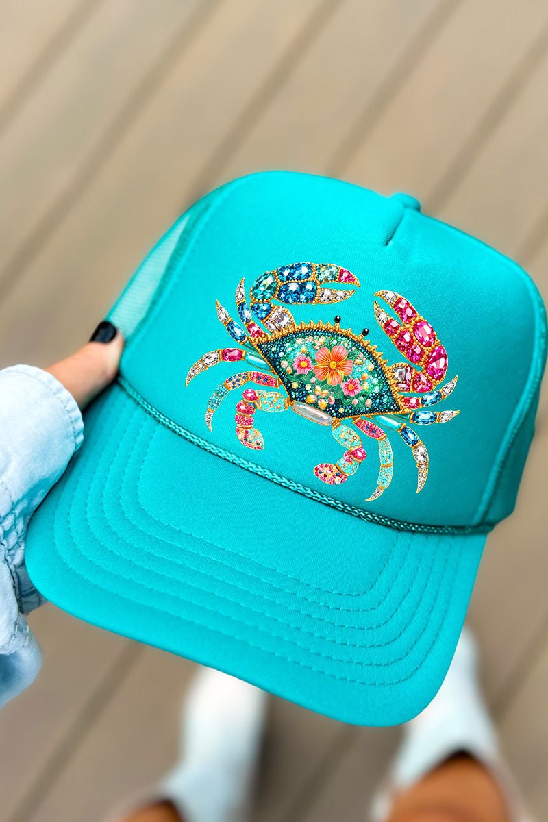 Seaside Sparkle Crab Otto Foam Front Trucker Hat - Wholesale Accessory Market