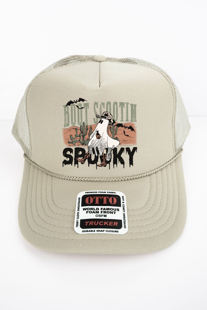 Boot Scootin' Spooky Otto Khaki Foam Front Trucker Hat - Wholesale Accessory Market