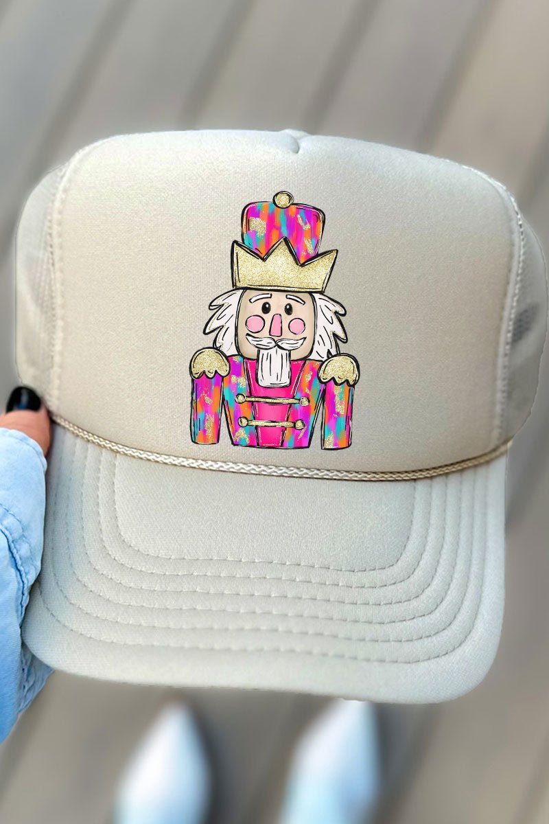 Brushed Colorful Nutcracker Otto Khaki Foam Front Trucker Hat - Wholesale Accessory Market