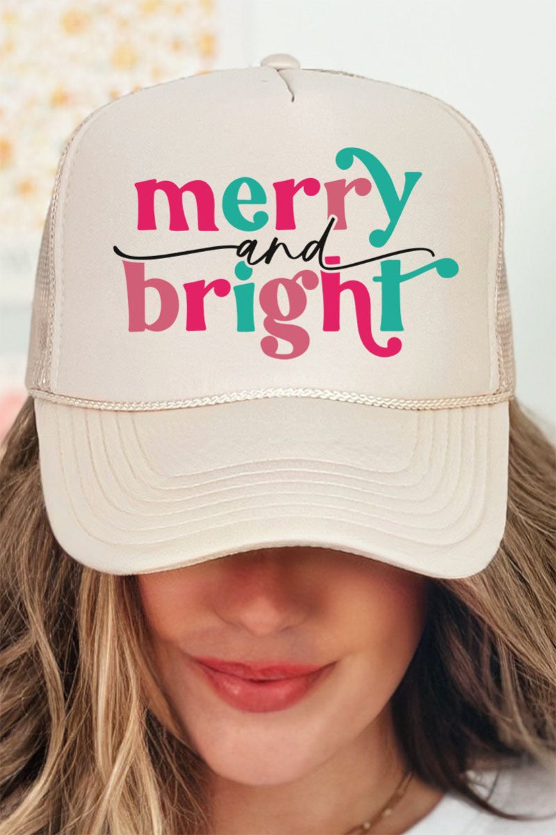 Candy Colors Merry And Bright Otto Khaki Foam Front Trucker Hat - Wholesale Accessory Market
