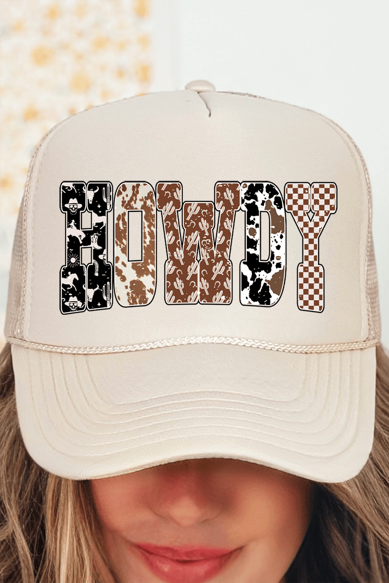 Howdy And Hide Otto Khaki Foam Front Trucker Hat - Wholesale Accessory Market