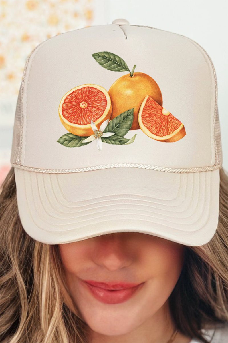 Orange Blossom Otto Khaki Foam Front Trucker Hat - Wholesale Accessory Market