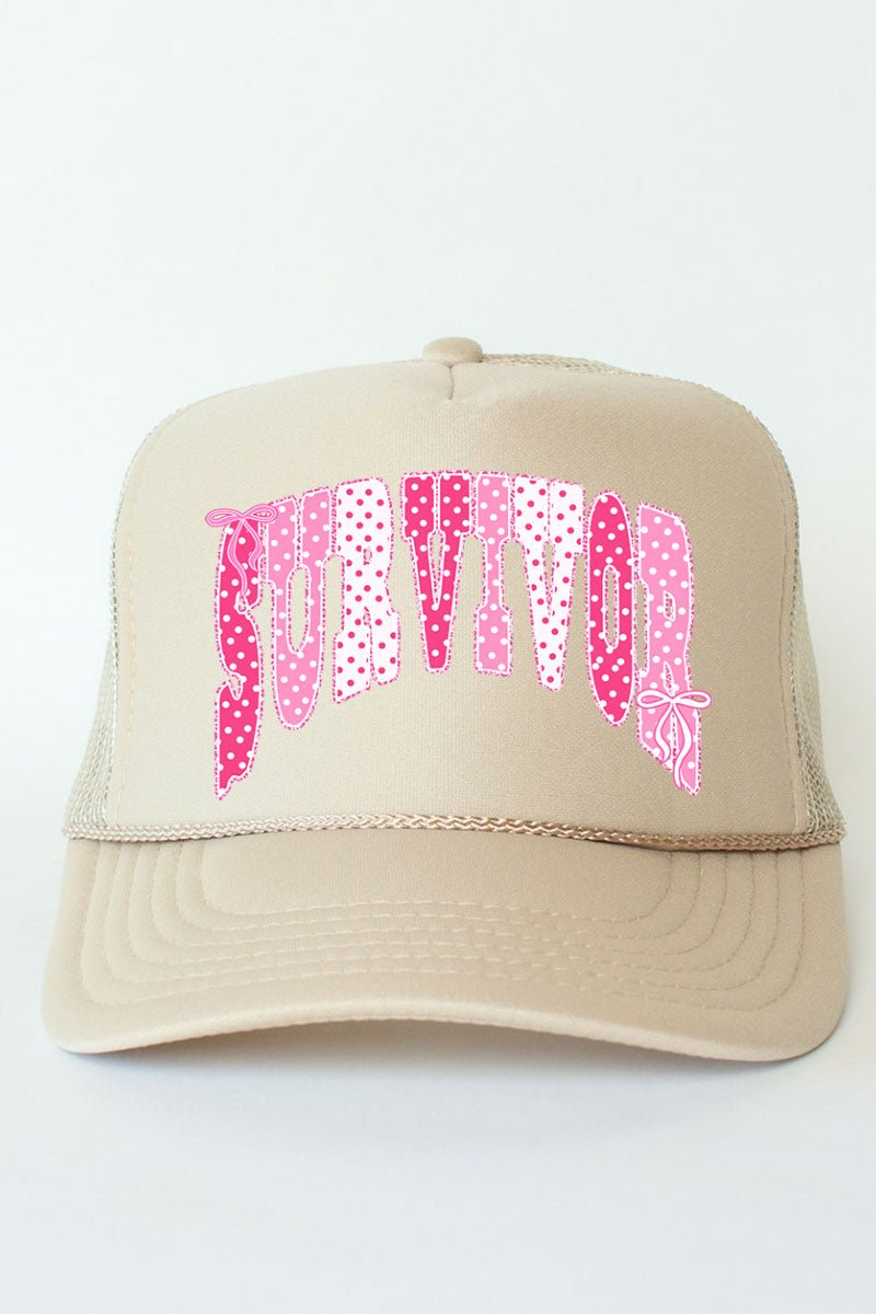 Pink Polka Pop Survivor Otto Foam Front Trucker Hat - Wholesale Accessory Market