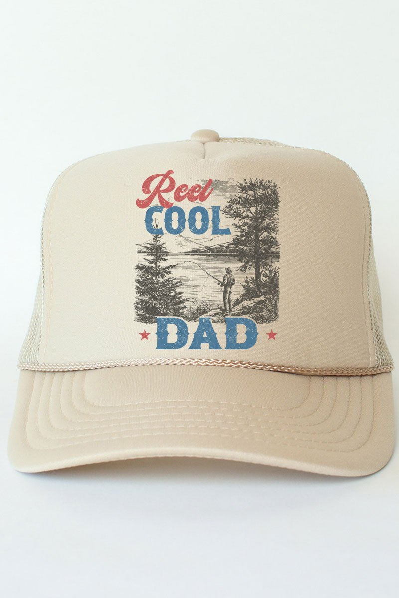 Reel Cool Dad Otto Khaki Foam Front Trucker Hat - Wholesale Accessory Market