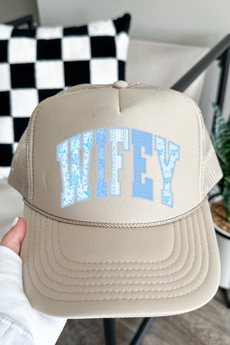 Something Blue Wifey Otto Foam Front Trucker Hat - Wholesale Accessory Market