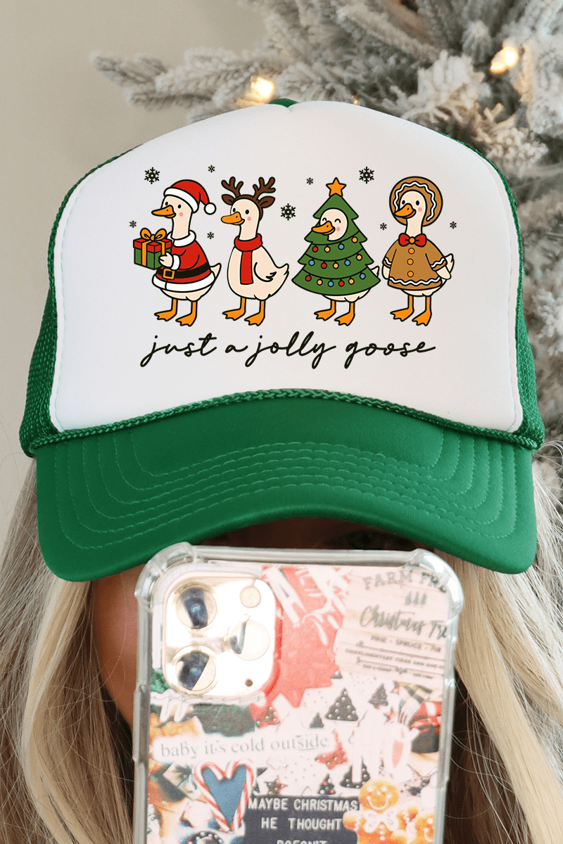 Just A Jolly Goose Otto Kelly Green with White Foam Front Trucker Hat - Wholesale Accessory Market