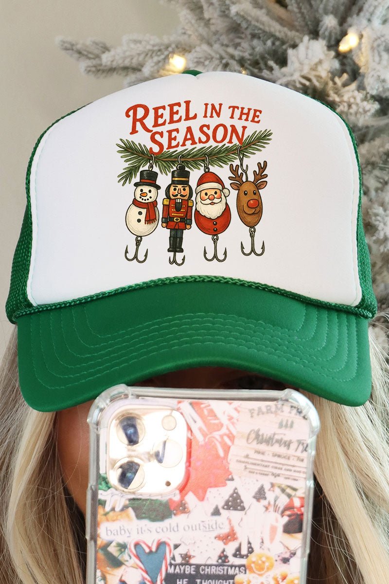 Reel In The Season Otto Kelly Green with White Foam Front Trucker Hat - Wholesale Accessory Market