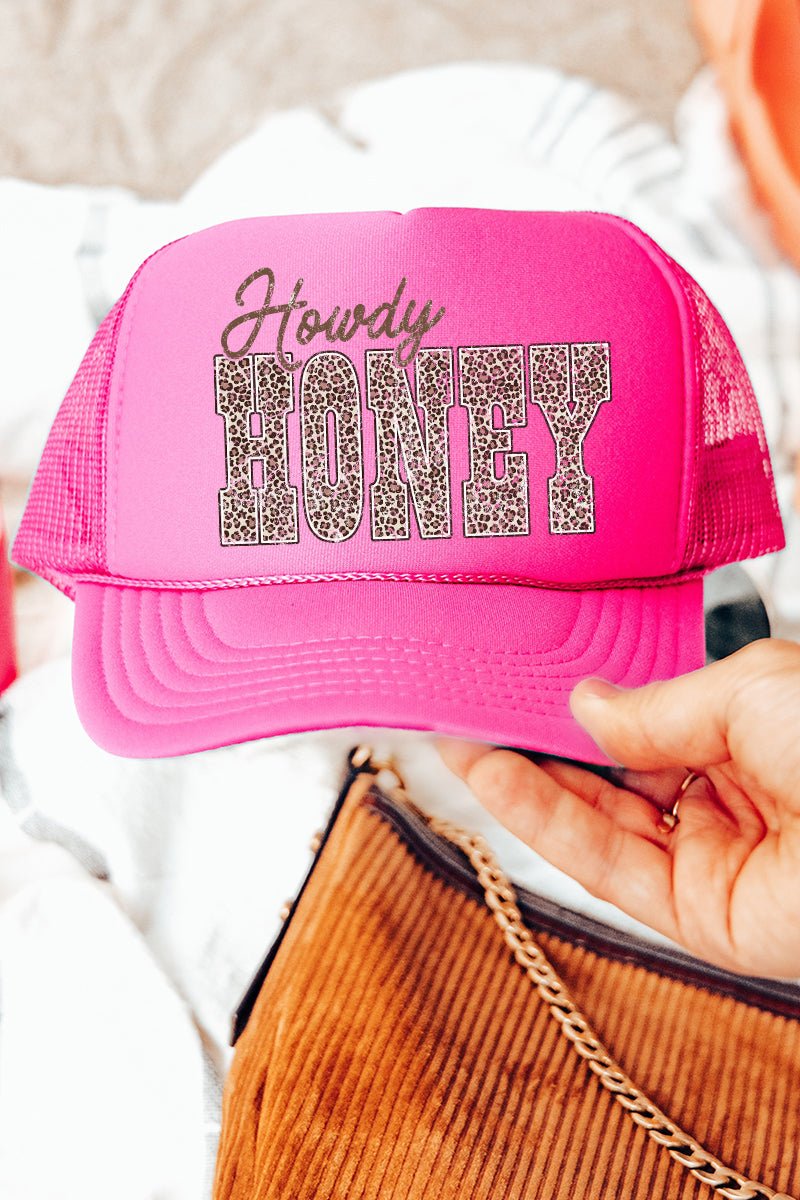 Leopard Howdy Honey Otto Foam Front Trucker Hat - Wholesale Accessory Market
