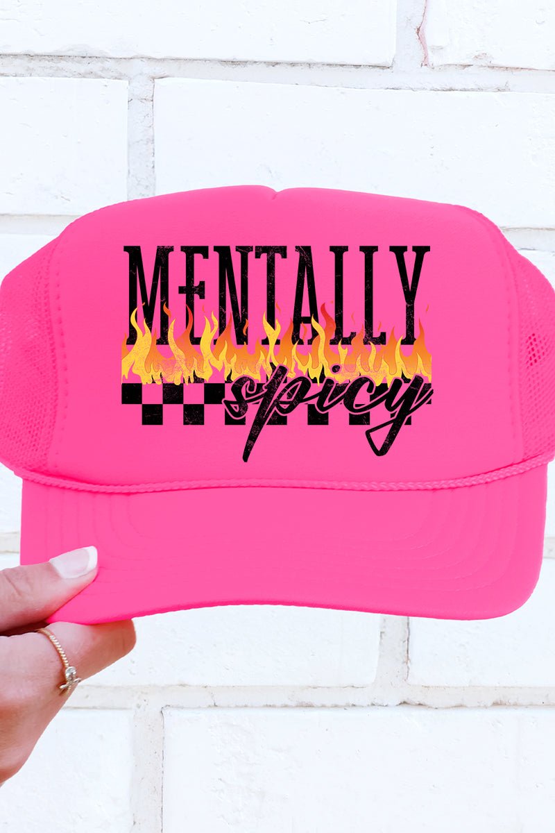 Mentally Spicy Otto Neon Pink Foam Front Trucker Hat - Wholesale Accessory Market