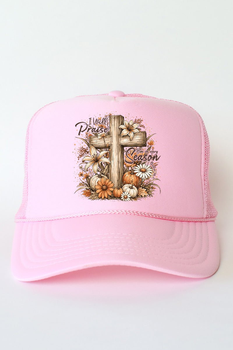 Harvest Praise Cross Otto Foam Front Trucker Hat - Wholesale Accessory Market