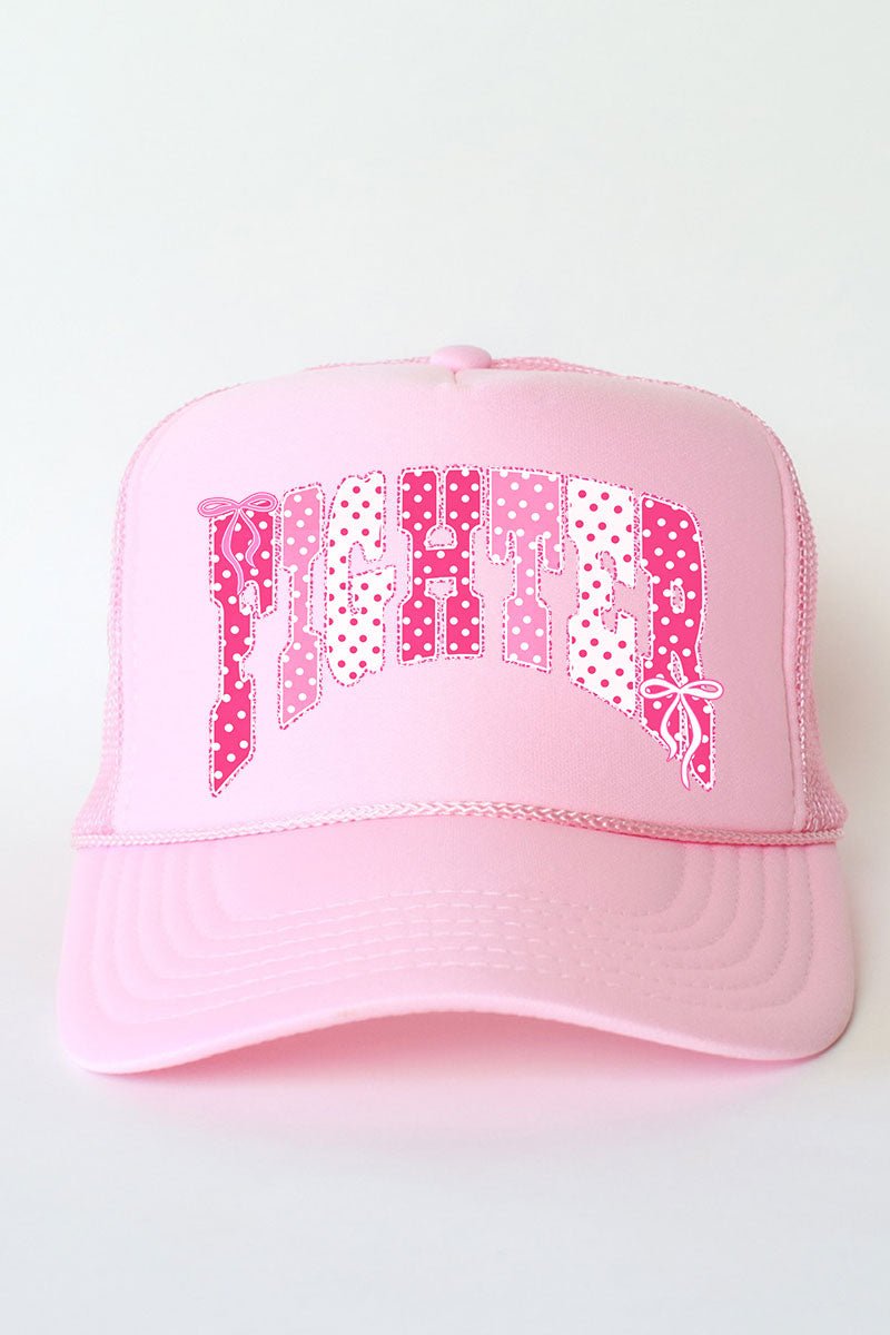 Pink Polka Pop Fighter Otto Foam Front Trucker Hat - Wholesale Accessory Market