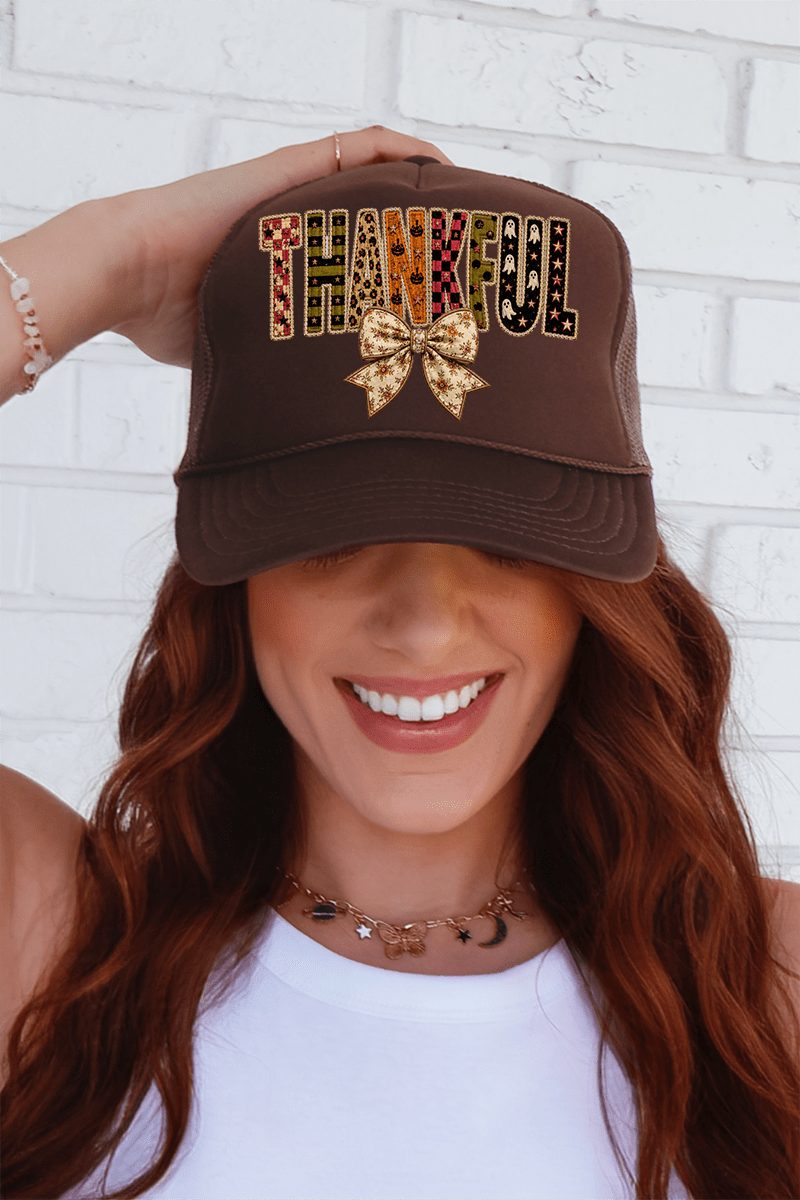 Thankful Fall Spirit Otto Foam Front Trucker Hat - Wholesale Accessory Market