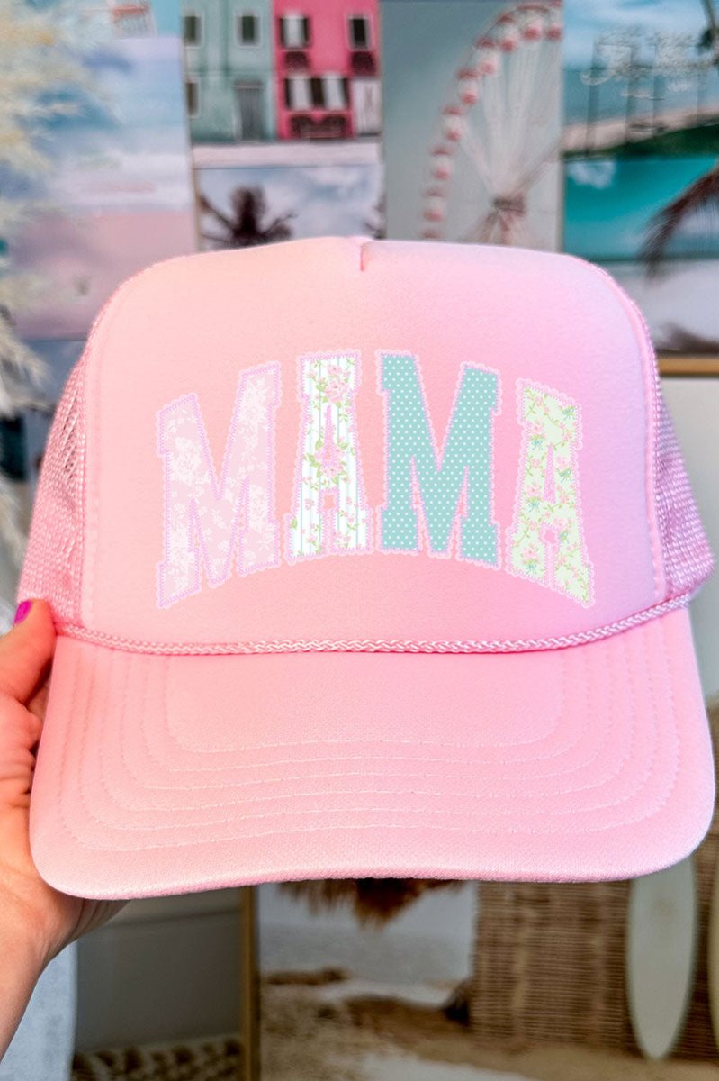 Timeless Mama Otto Pink Foam Front Trucker Hat - Wholesale Accessory Market