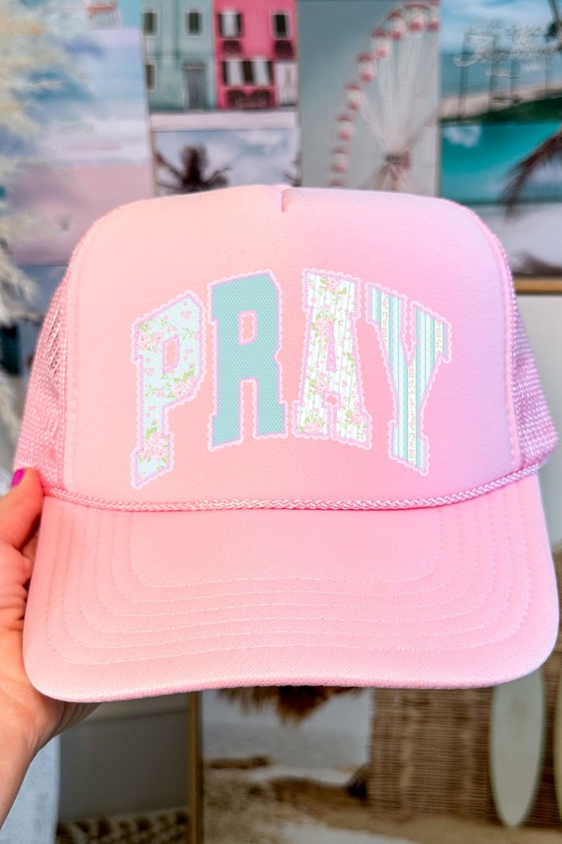 Timeless Pray Otto Pink Foam Front Trucker Hat - Wholesale Accessory Market