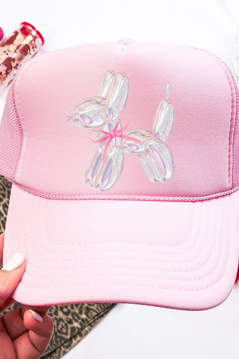 Coquette Balloon Dog Otto Soft Pink Foam Front Trucker Hat - Wholesale Accessory Market