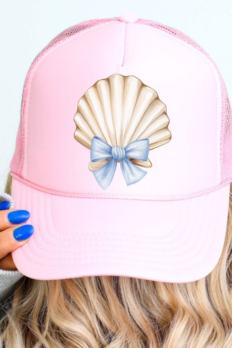 Coquette Seashell Otto Soft Pink Foam Front Trucker Hat - Wholesale Accessory Market