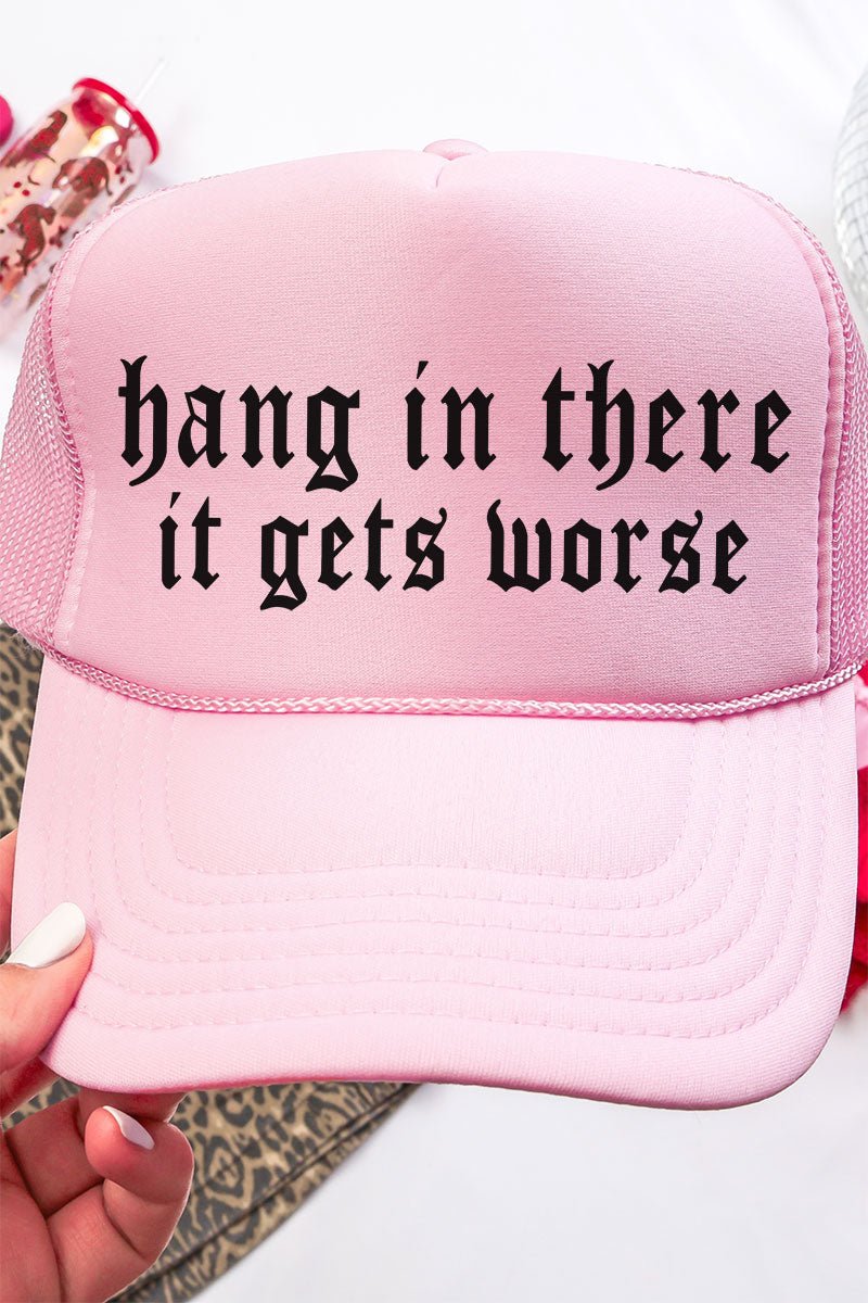 Hang In There Otto Soft Pink Foam Front Trucker Hat - Wholesale Accessory Market