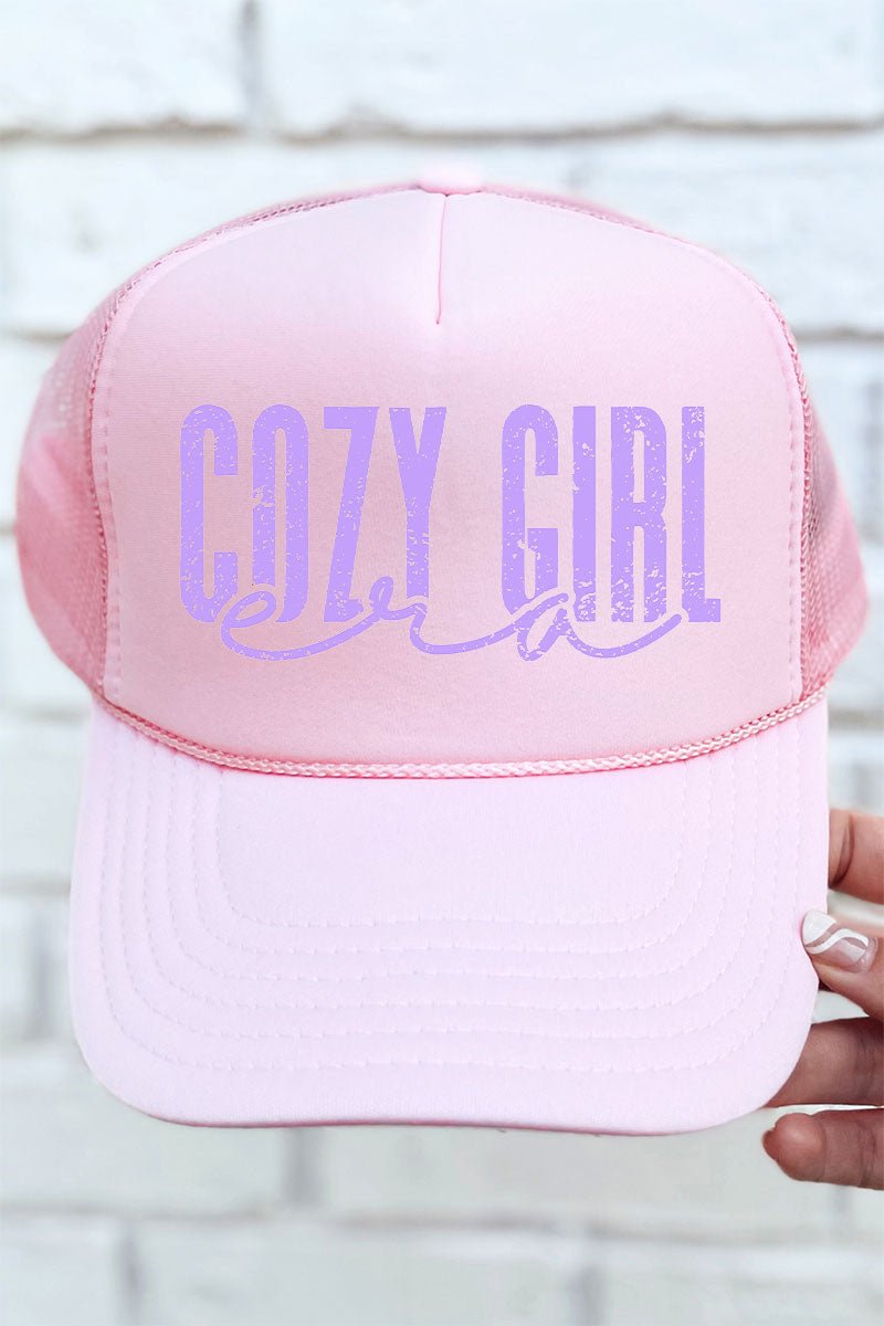 Lavender Cozy Girl Era Otto Soft Pink Foam Front Trucker Hat - Wholesale Accessory Market