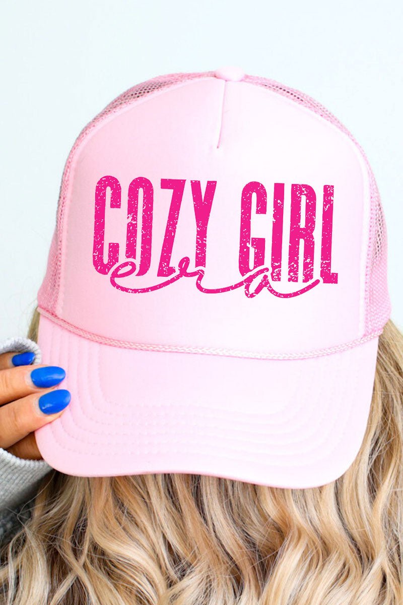 Pink Cozy Girl Era Otto Soft Pink Foam Front Trucker Hat - Wholesale Accessory Market