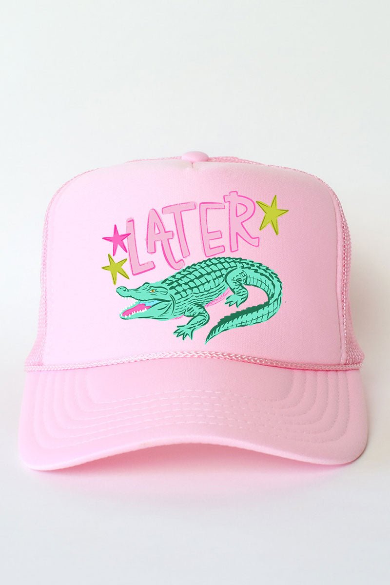 Pink Later Gator Otto Soft Pink Foam Front Trucker Hat - Wholesale Accessory Market