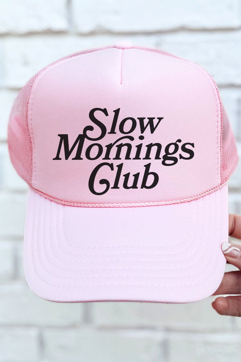 Slow Mornings Club Otto Soft Pink Foam Front Trucker Hat - Wholesale Accessory Market