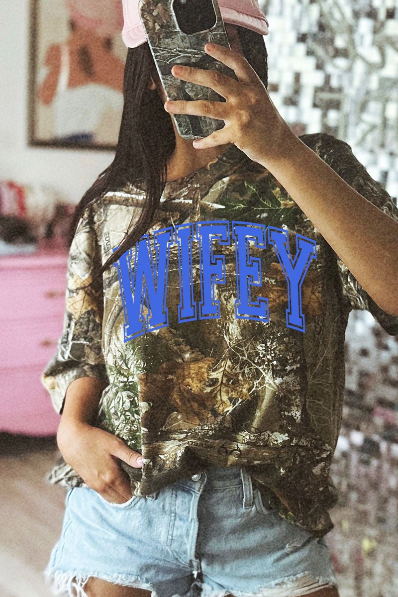 Blue Wifey Combined Arch Realtree® Camo T-Shirt - Wholesale Accessory Market