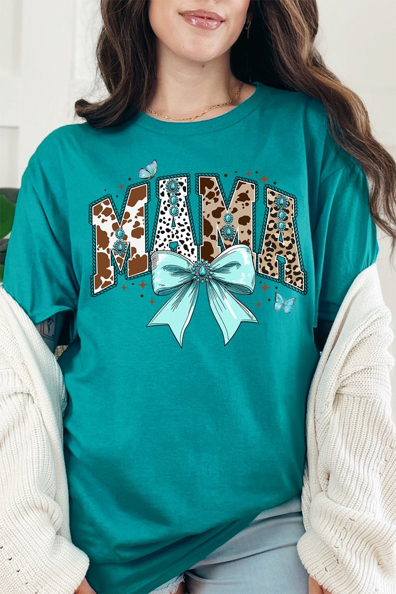 Cowhide Coquette Mama Short Sleeve Relaxed Fit T-Shirt - Wholesale Accessory Market