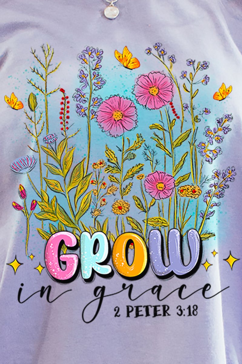 Grow In Grace Short Sleeve Relaxed Fit T-Shirt - Wholesale Accessory Market