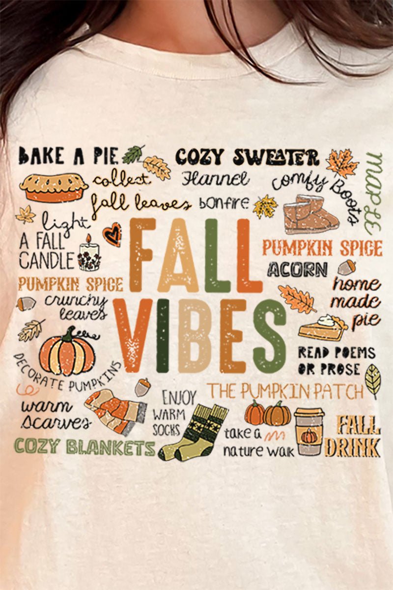 Cozy Fall Vibes Short Sleeve Relaxed Fit T - Shirt - Wholesale Accessory Market