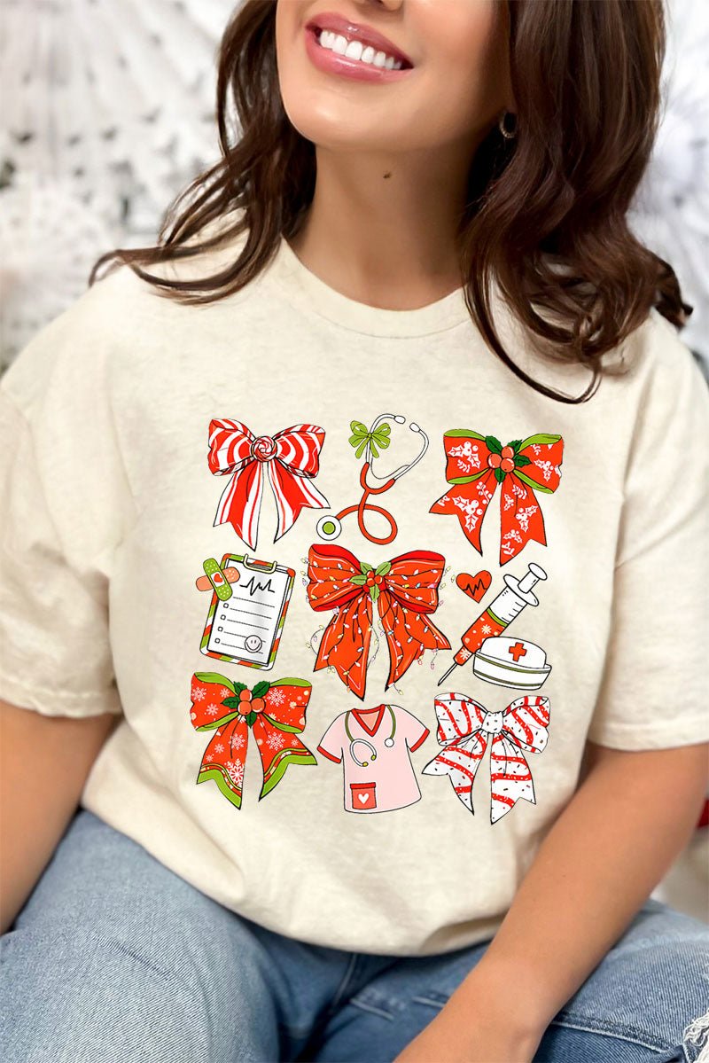 Christmas Nurse Short Sleeve Relaxed Fit T-Shirt - Wholesale Accessory Market