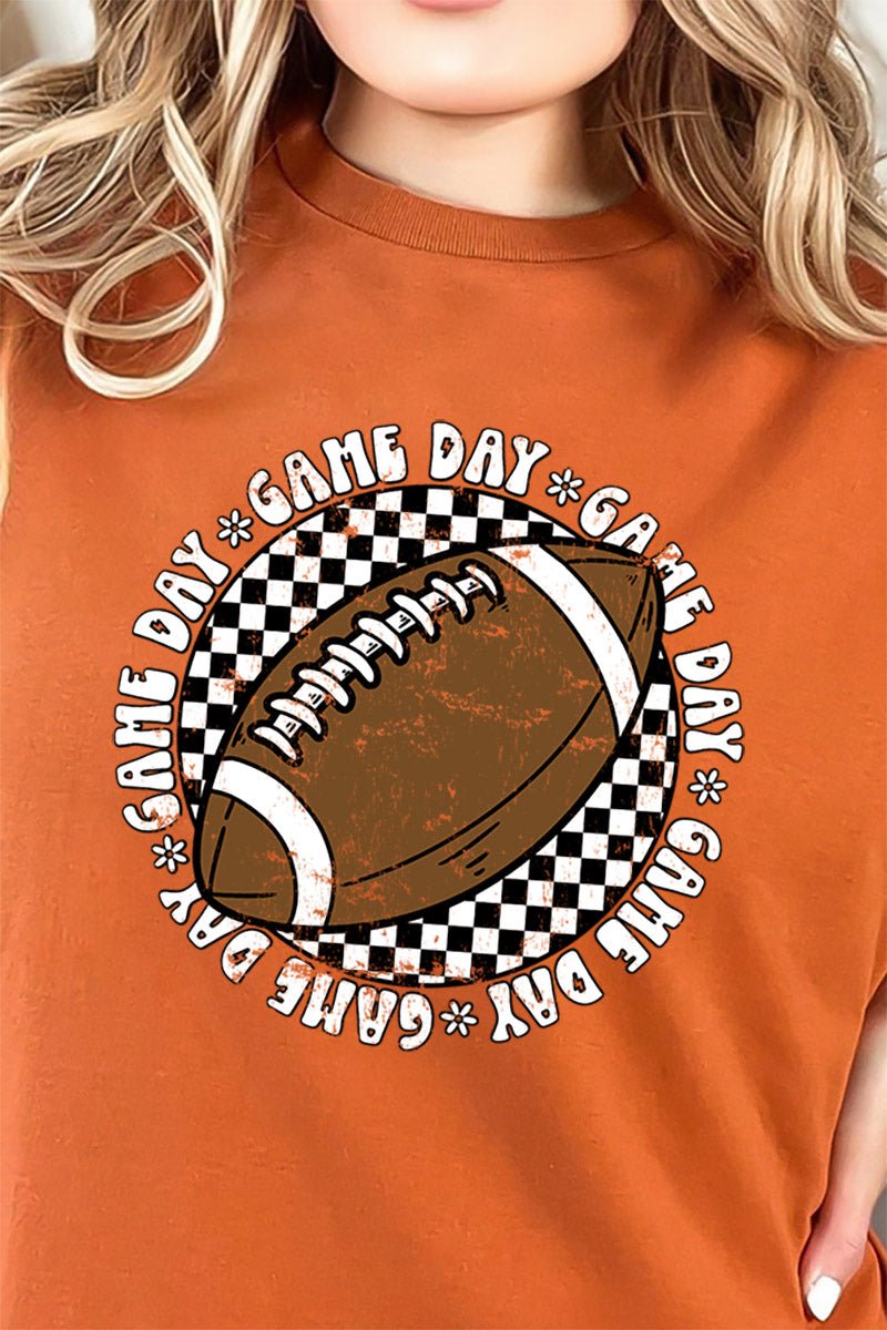 Football Retro Circle Game Day Short Sleeve Relaxed Fit T - Shirt - Wholesale Accessory Market