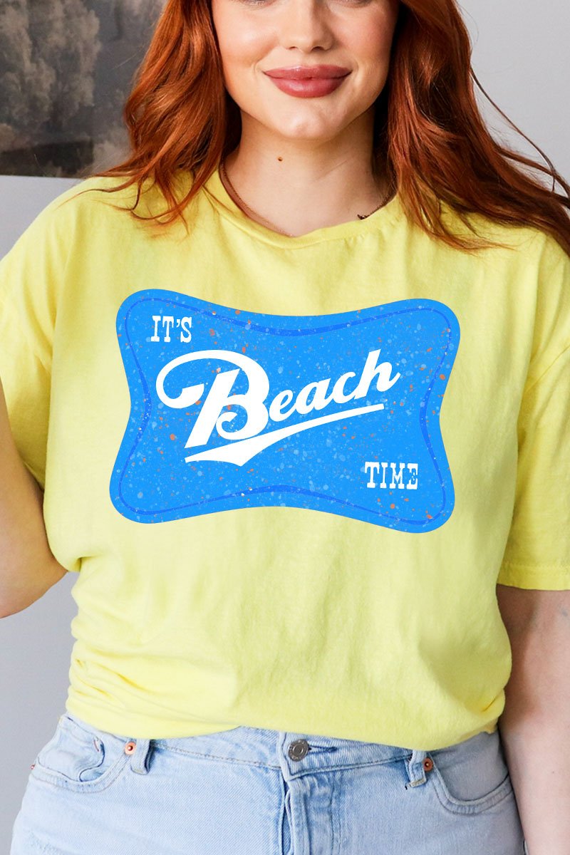 It's Beach Time Short Sleeve Relaxed Fit T-Shirt - Wholesale Accessory Market
