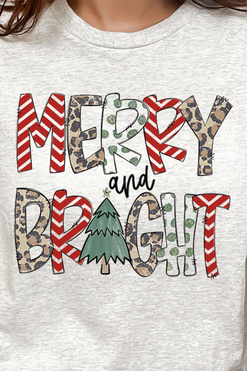 Leopard Merry And Bright Short Sleeve Relaxed Fit T-Shirt - Wholesale Accessory Market