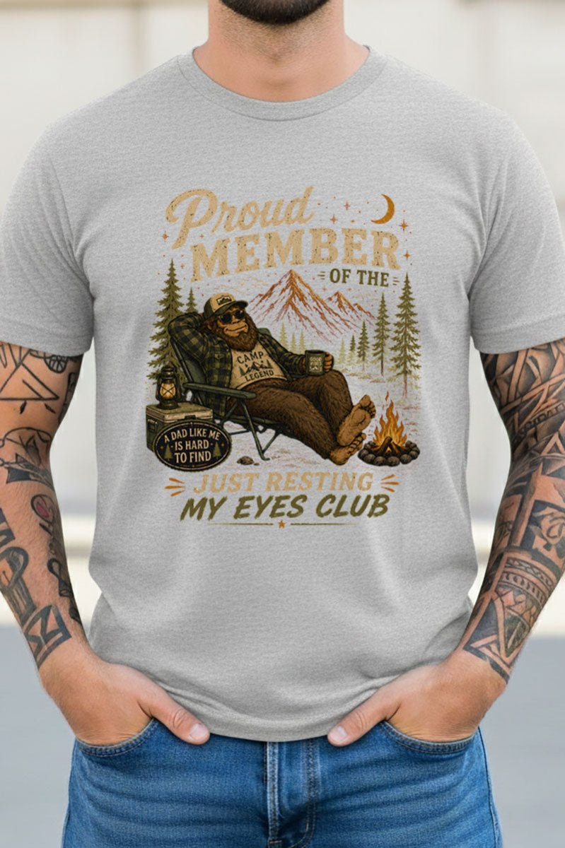 Resting My Eyes Club Short Sleeve Relaxed Fit T-Shirt - Wholesale Accessory Market