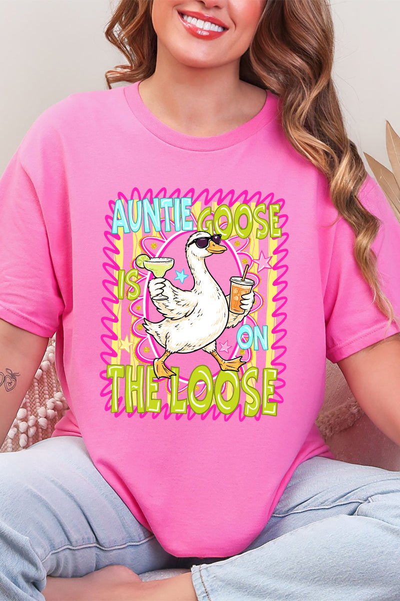 Auntie Goose On The Loose Short Sleeve Relaxed Fit T-Shirt - Wholesale Accessory Market