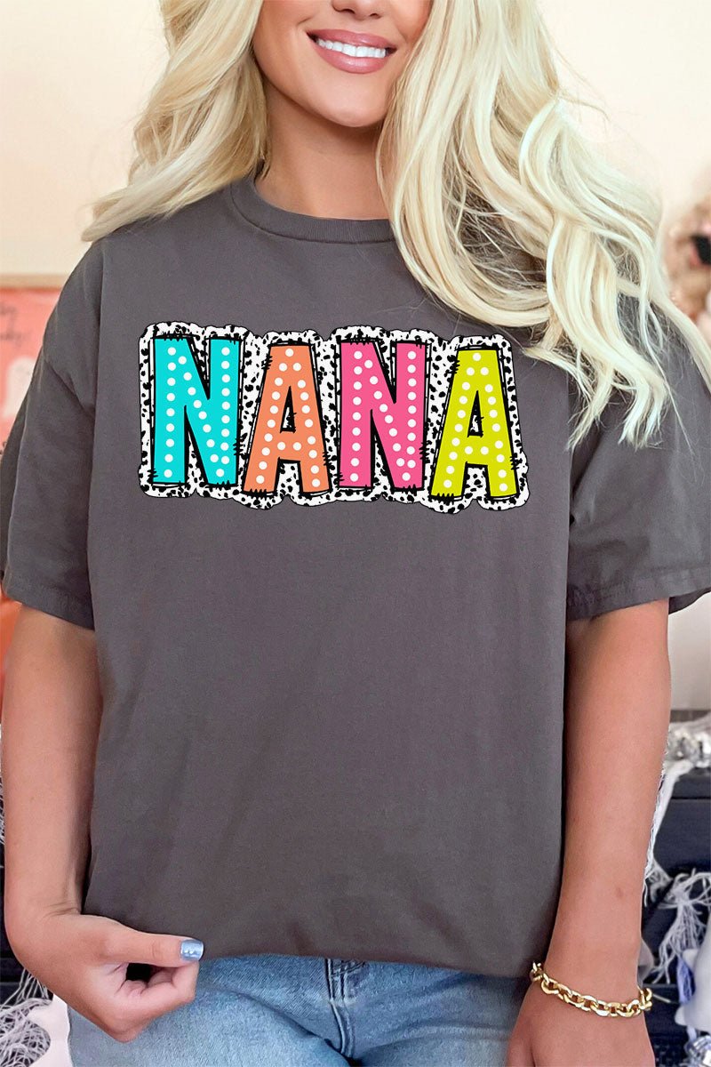 Dalmatian Dots Nana Short Sleeve Relaxed Fit T-Shirt - Wholesale Accessory Market