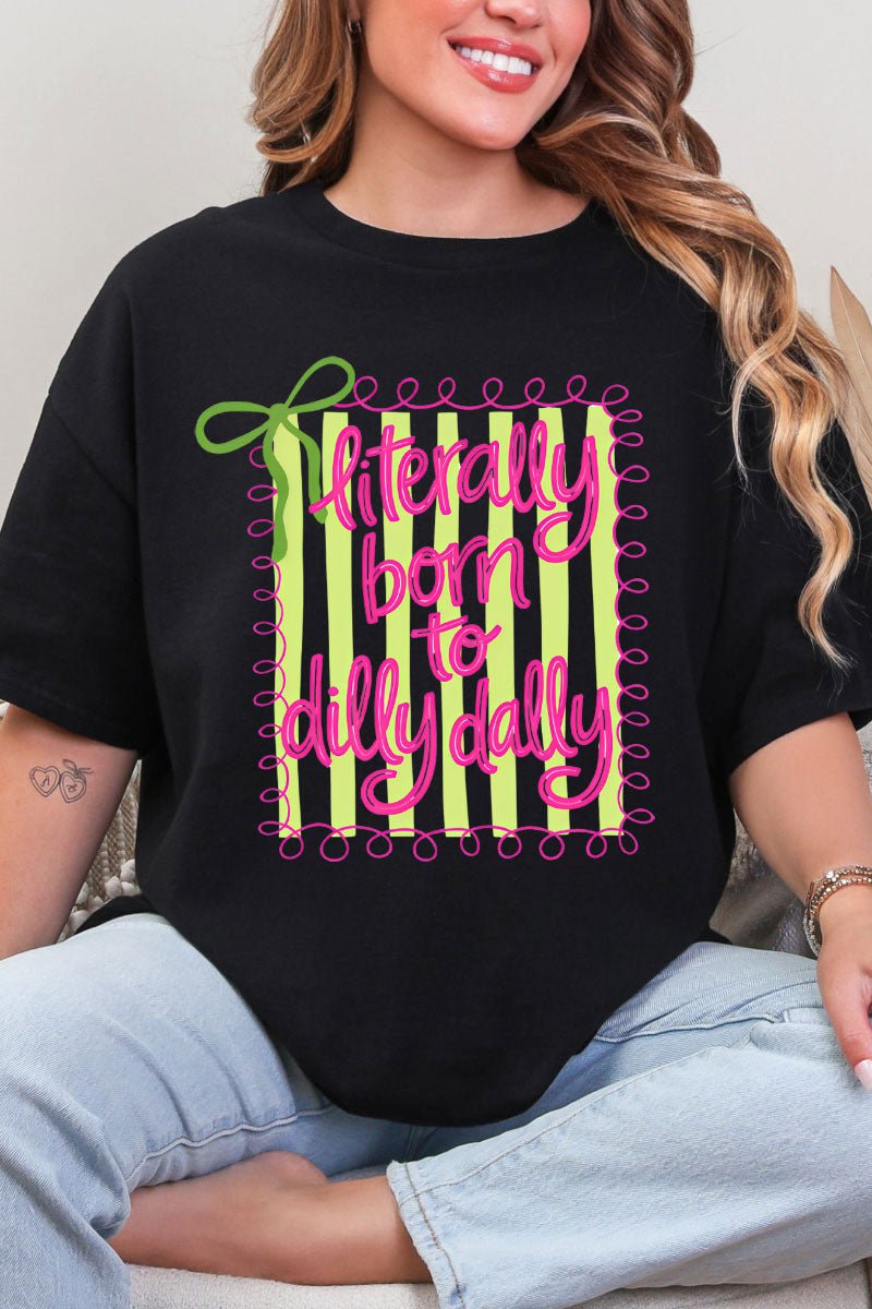 Swirls & Stripes Dilly Dally Short Sleeve Relaxed Fit T-Shirt - Wholesale Accessory Market