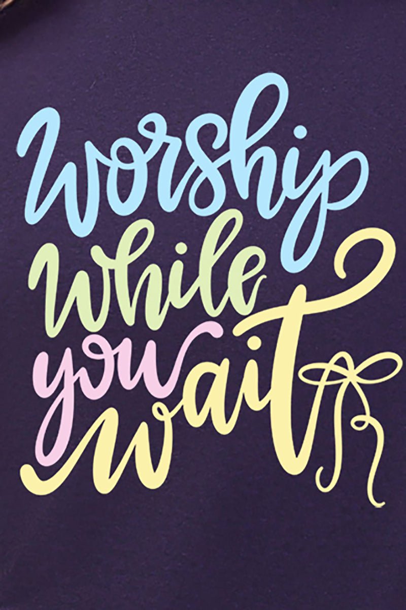 Worship While You Wait Short Sleeve Relaxed Fit T-Shirt - Wholesale Accessory Market