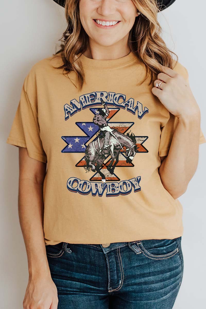 American Cowboy Short Sleeve Relaxed Fit T-Shirt - Wholesale Accessory Market