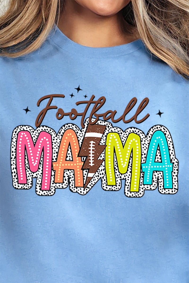 Dalmatian Dots Football Mama Short Sleeve Relaxed Fit T - Shirt - Wholesale Accessory Market