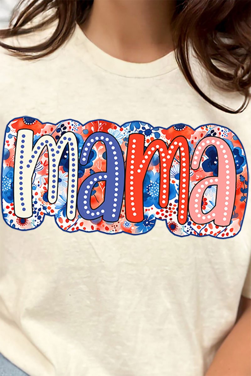 Tie Dye USA Mama Short Sleeve Relaxed Fit T-Shirt - Wholesale Accessory Market