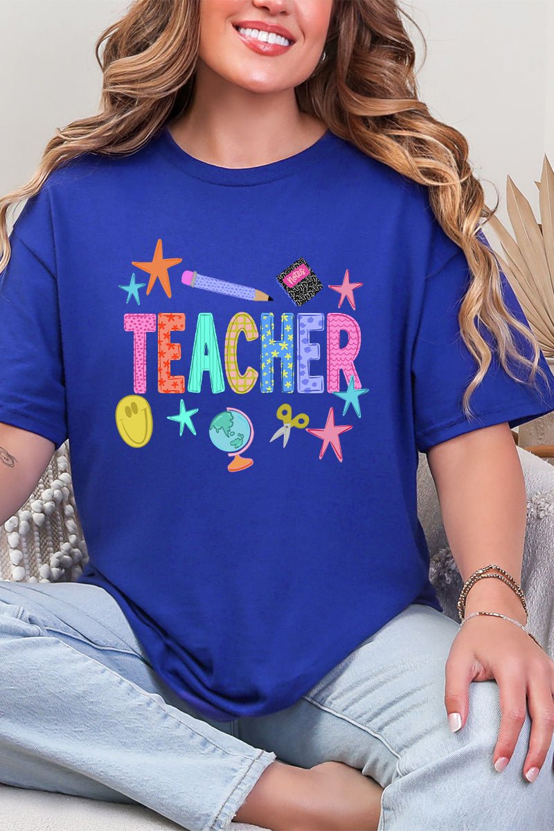 Classroom Charm Short Sleeve Relaxed Fit T-Shirt - Wholesale Accessory Market
